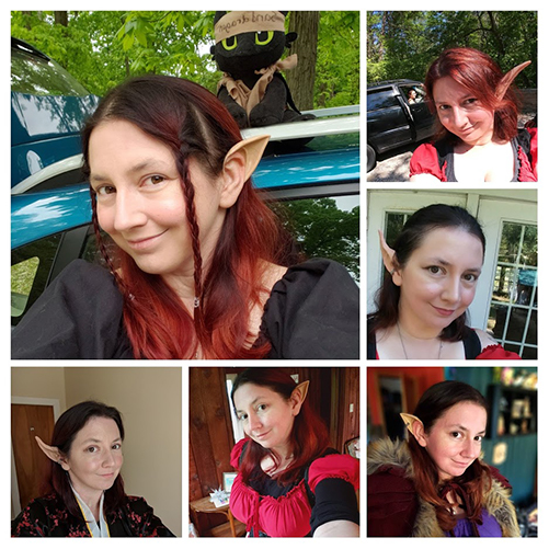 Photo collage of selfies of Ëlinyr.